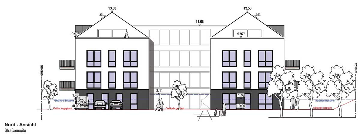 Wettbewerb Neubau von Wohn- und Geschäftsräumen, Haiger - Planwerk Architekturbüro